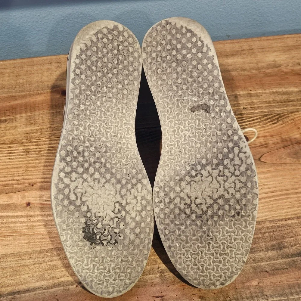 Toms Shoes Mens 10‎ Gray Canvas Oxfords Lace Up  Cap Toe Casual